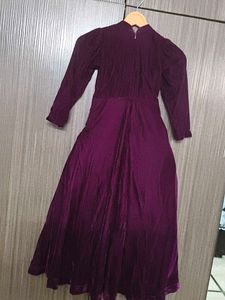 Elegant Velvet Girls' Dress