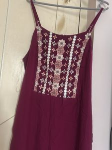 Embroidered jumpsuit with 3/4 hands jacket