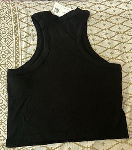 H&amp;M Divided Black Recycled Cotton Tank Top