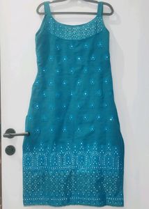 Sleeveless sky blue gorgeous Kurta | Used once