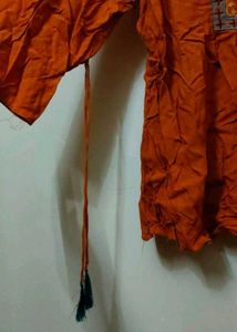 "FREEBIE" Boho Embroidered Orange Tunic Top