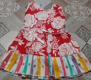 Pure Cotton Frock ۔Size-24