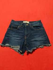Women’s Dark Blue Denim Shorts
