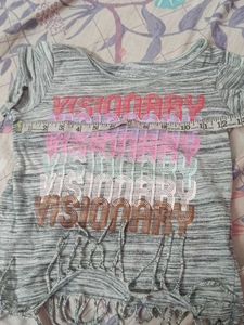 Cute Graphic T-Shirt with Fringe