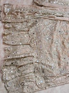 Very elegant mirror work Sharara Suit