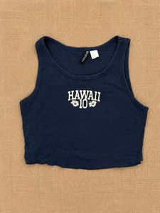 Navy Blue Hawaii Tank Top