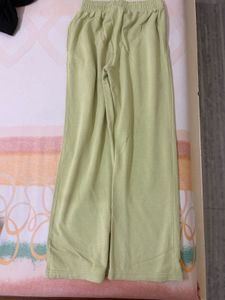 BurgerBae Lime Green Wide-Leg joggers