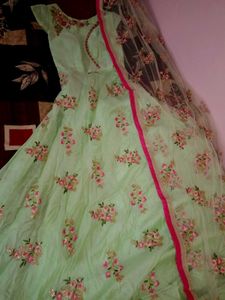 embroidery flared one piece ( ethnic gown) 😍