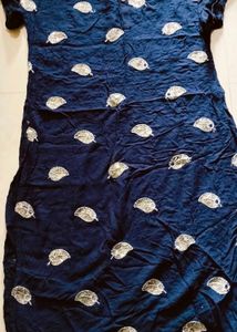Embroidered Navy Blue Dupatta