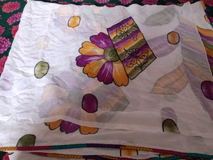Vibrant Floral Print saree
