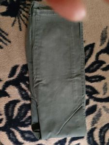 Olive Green Casual Trousers