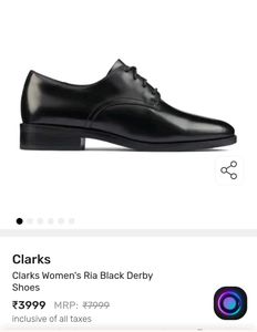 Clarks Black Derby Shoes