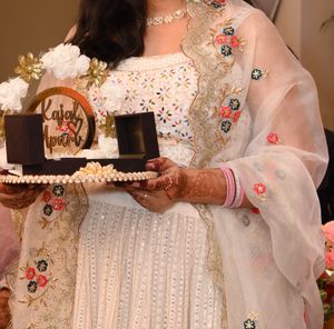 Off White Sequine Lehenga