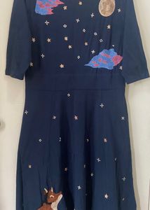 Fox &amp; Stars Navy A-Line Dress