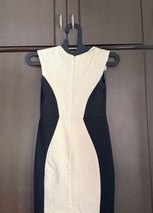 Cream &amp; Black Bodycon Mini Dress