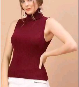 Rue21 Maroon Ribbed Knitted Stretchable Top Xl
