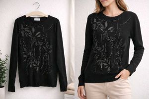 Sparkling Black Embellished top