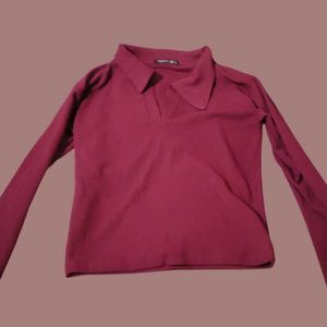 Maroon Long Sleeve Top🎋