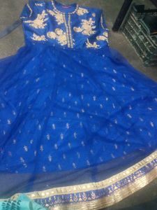 Stunning Blue Embroidered Gown