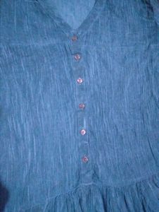Blue Bell Sleeve Kurta Top