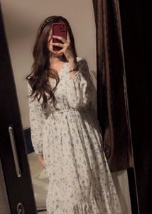 Cute Floral Print Midi Dress