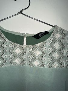 Indya Embellished sage green Co-ord set