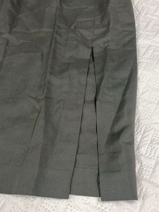 Tailored brownish grey Pencil Skirt with Slit