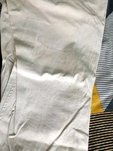 Chic Beige &amp; Off-White Trousers (2 Pairs)