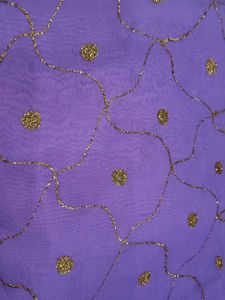 Purple saree with Gold Embellishments