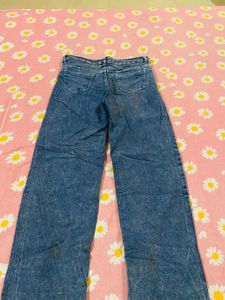 Blue Wash Wide Leg Jeans