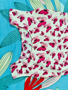 Pretty Butterfly Print Kurta
