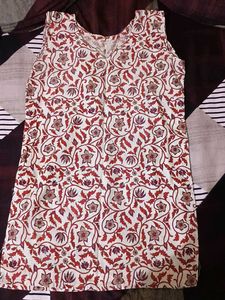 Boho Floral Print Sleeveless short kurti