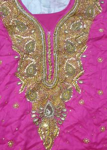 Embroidered Pink Kurti