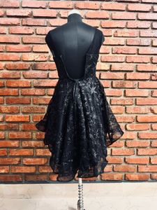 Chic Black Star Lace Dress