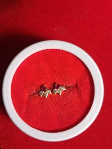 Gold  Stud Earrings with Stones