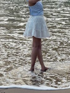 White Tiered Ruffle Skirt