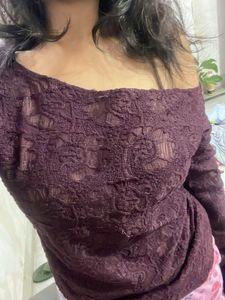 Off-Shoulder Long Sleeve Top