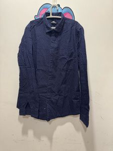 Men's Navy Patterned Shirt