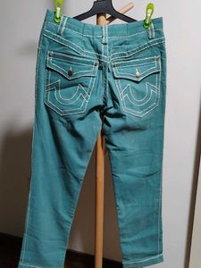 Sea green Denim Jeans