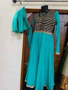 Elegant long frock chudidar