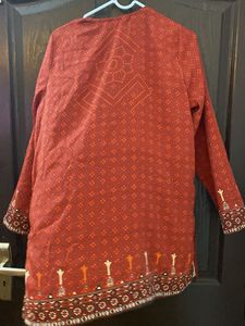 maroon short kurta