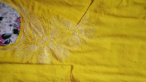 🎊Yellow Embellished Kurta set