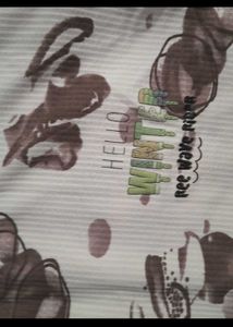 Cute Cartoon Print Long Sleeve  crop Top bust 30
