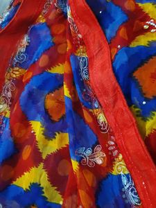 Vibrant Geometrical multi colour dupatta with 2.5
