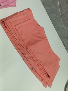 Coral Skinny Fit Pants for girls and women