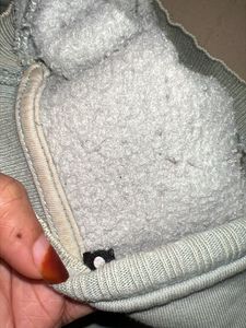 Zara Sage Green Relaxed Fit Crewneck Sweatshirt -