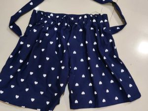 Cute Heart Print Wide Leg Pants
