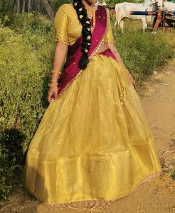 Gorgeous Gold &amp; Pink Lehenga