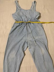 Light Wash Denim Jumpsuit