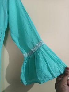 Beautiful Teal Anarkali Kurti